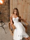 Кокетлива весільна сукня міді "Katrin"