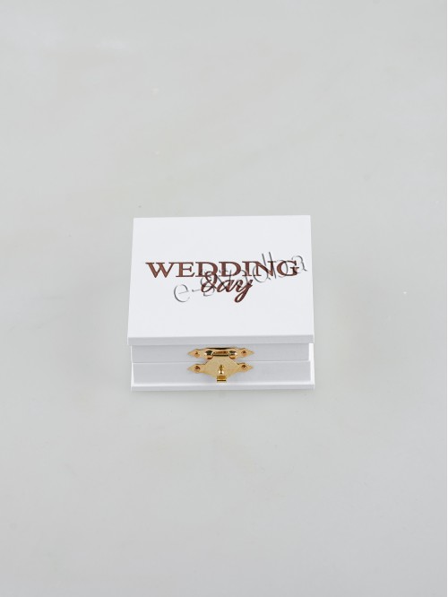 Квадратна шкатулка для обручок «Wedding day» 10-1 Квадратна шкатулка для обручок «Wedding day» 10-1