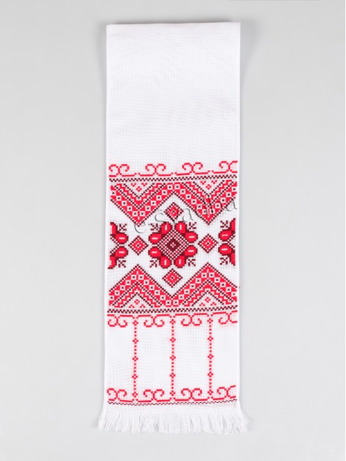 Весільний рушник для ікон з вишивкою хрестом (144 x 23) Весільний рушник для ікон з вишивкою хрестом (144 x 23)