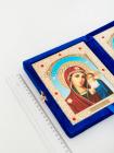 Ікони весільні синій оксамит "книжка" 002
