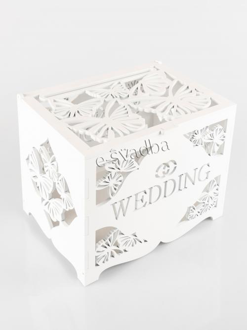 Скриня з різьбленим декором для грошей «Wedding» 04