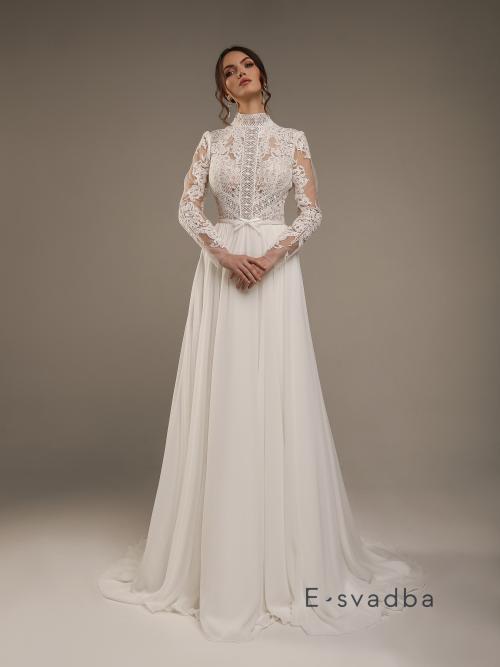 Шифонова весільна сукня з рукавами "Grace"