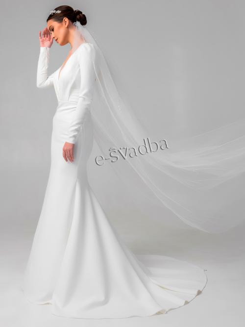 Фата «Cristal» з ручною вишивкою