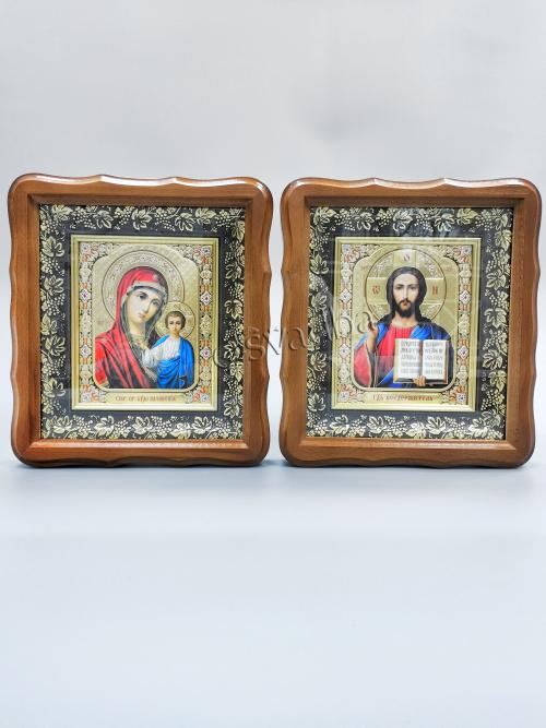 Ікони весільні дерев’яні фігурна рамка 014-1